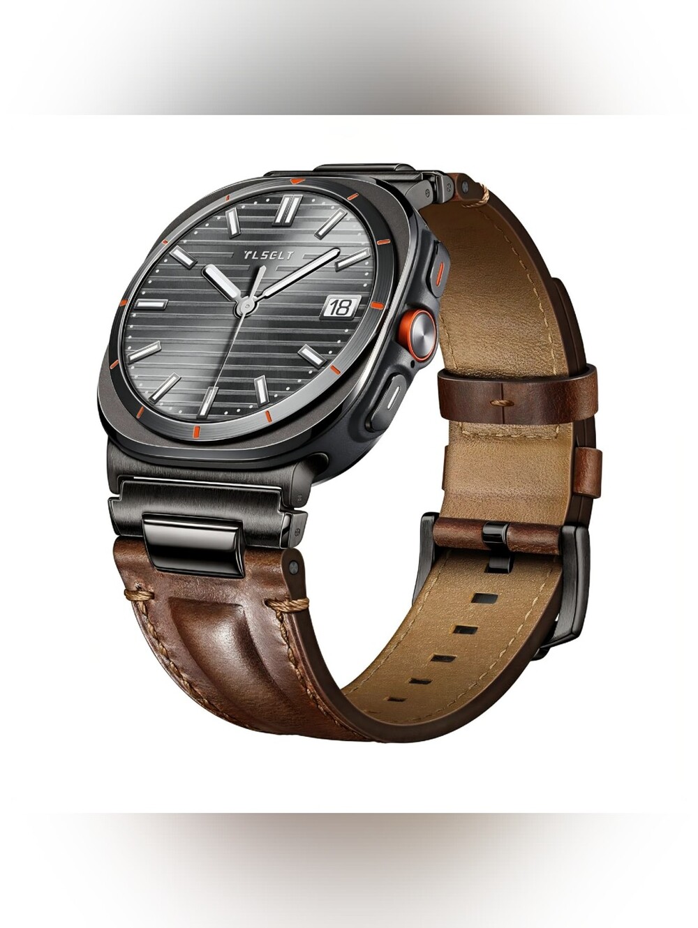 Quick Release Leather Band Galaxy Watch Ultra 47mm Vintage Style Fits 5.8-8.26"